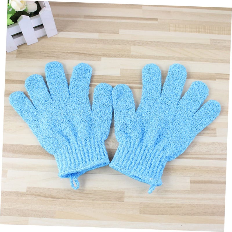 PACKOVE 1 Pair Five Fingers Exfoliating Bath Shower Glove Mitt for Men and Women - Image 4